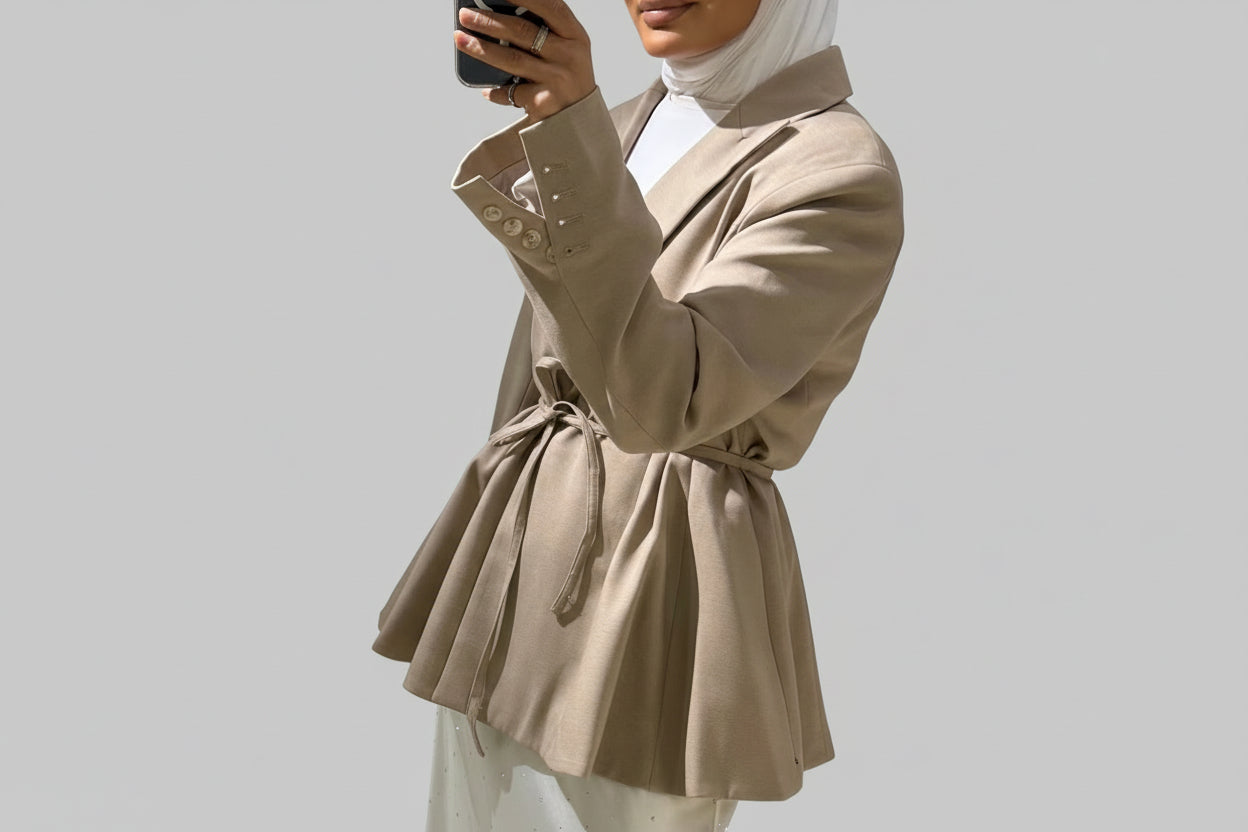 BASIC BLAZER DARK BEIGE 939