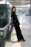 BLACK CRYSTAL VELVET SET