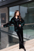 GREEN CRYSTAL VELVET SET