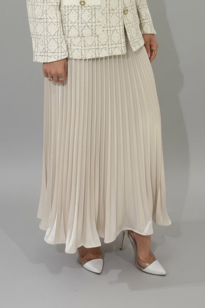 GLITTERY OFFWHITE SKIRT 6211