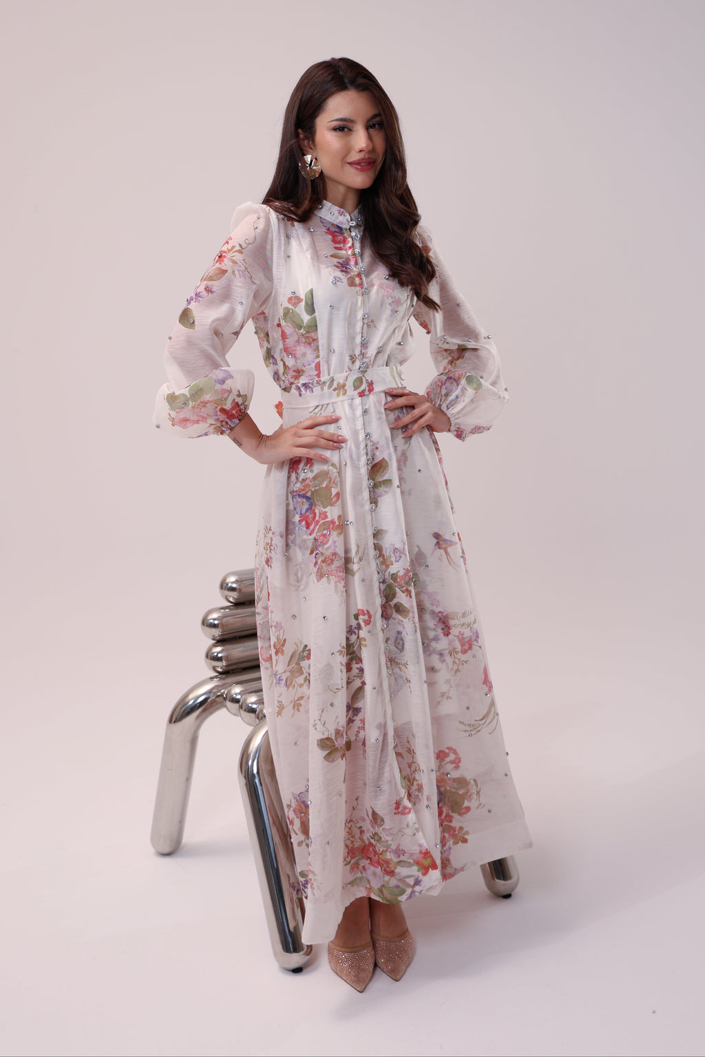 FLORAL LONG DRESS 2297
