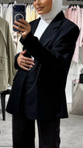 BLK BLAZER STRASS 30017