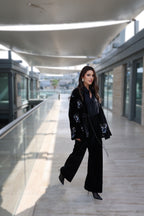 BLACK CRYSTAL VELVET SET