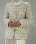 OFFWHITE GOLD TWEED JACKET 26013