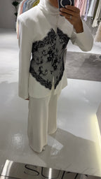 TOP w DANTEL & PANTS 656