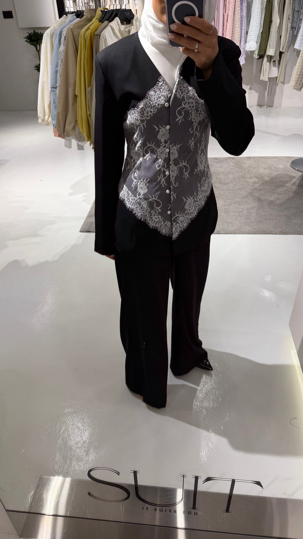 TOP w DANTEL & PANTS 656