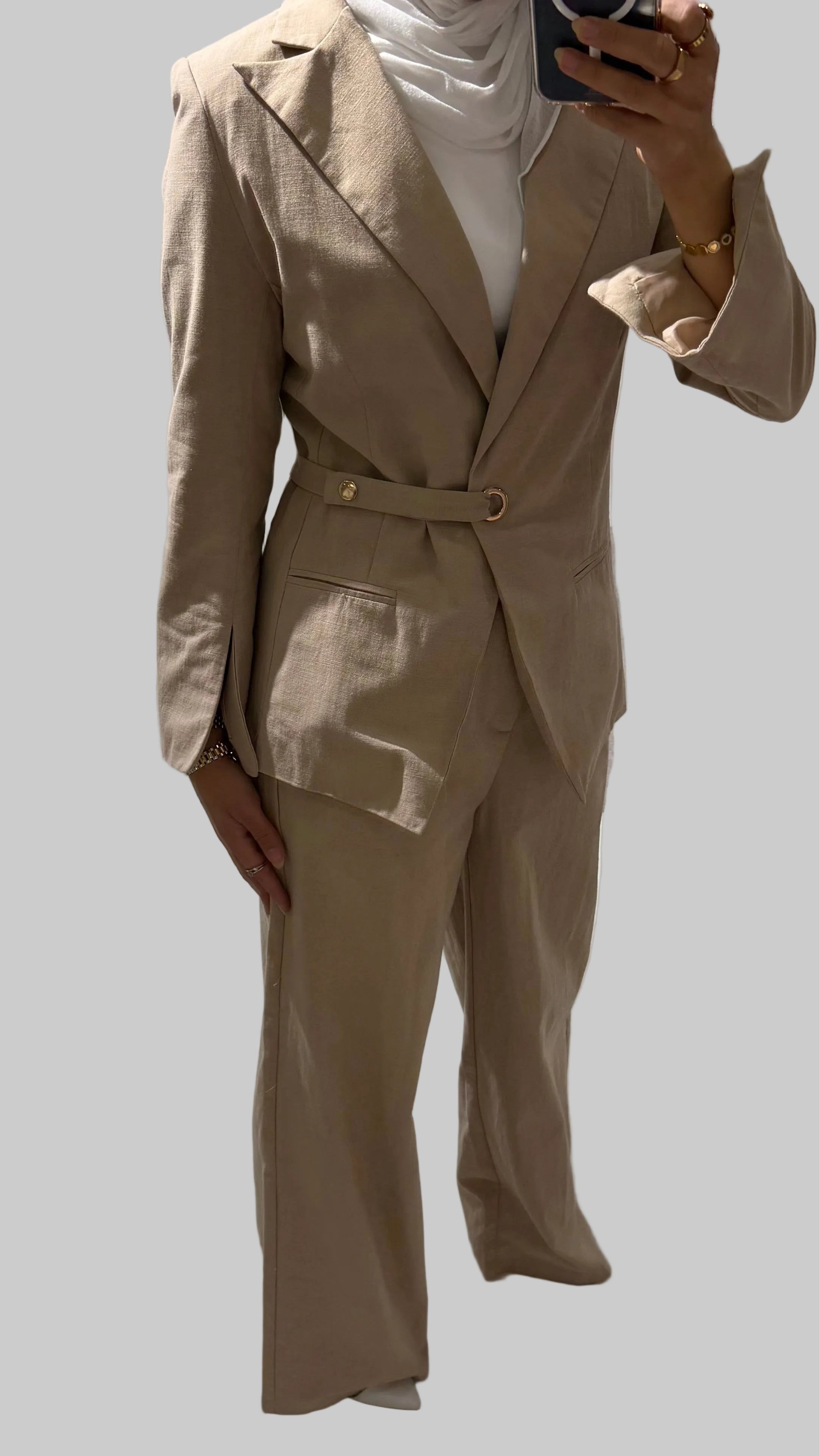 Beige Suit Set