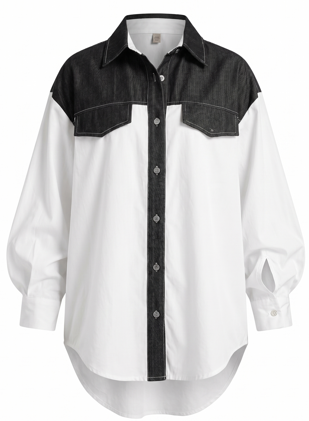 Top shirt demin with white