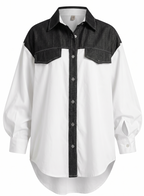 Top shirt demin with white