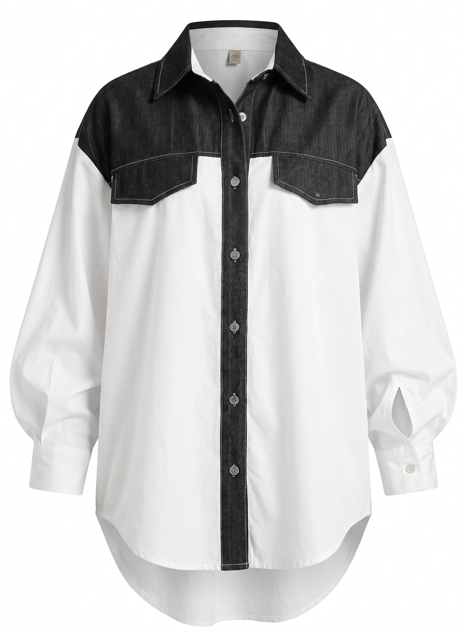 Top shirt demin with white