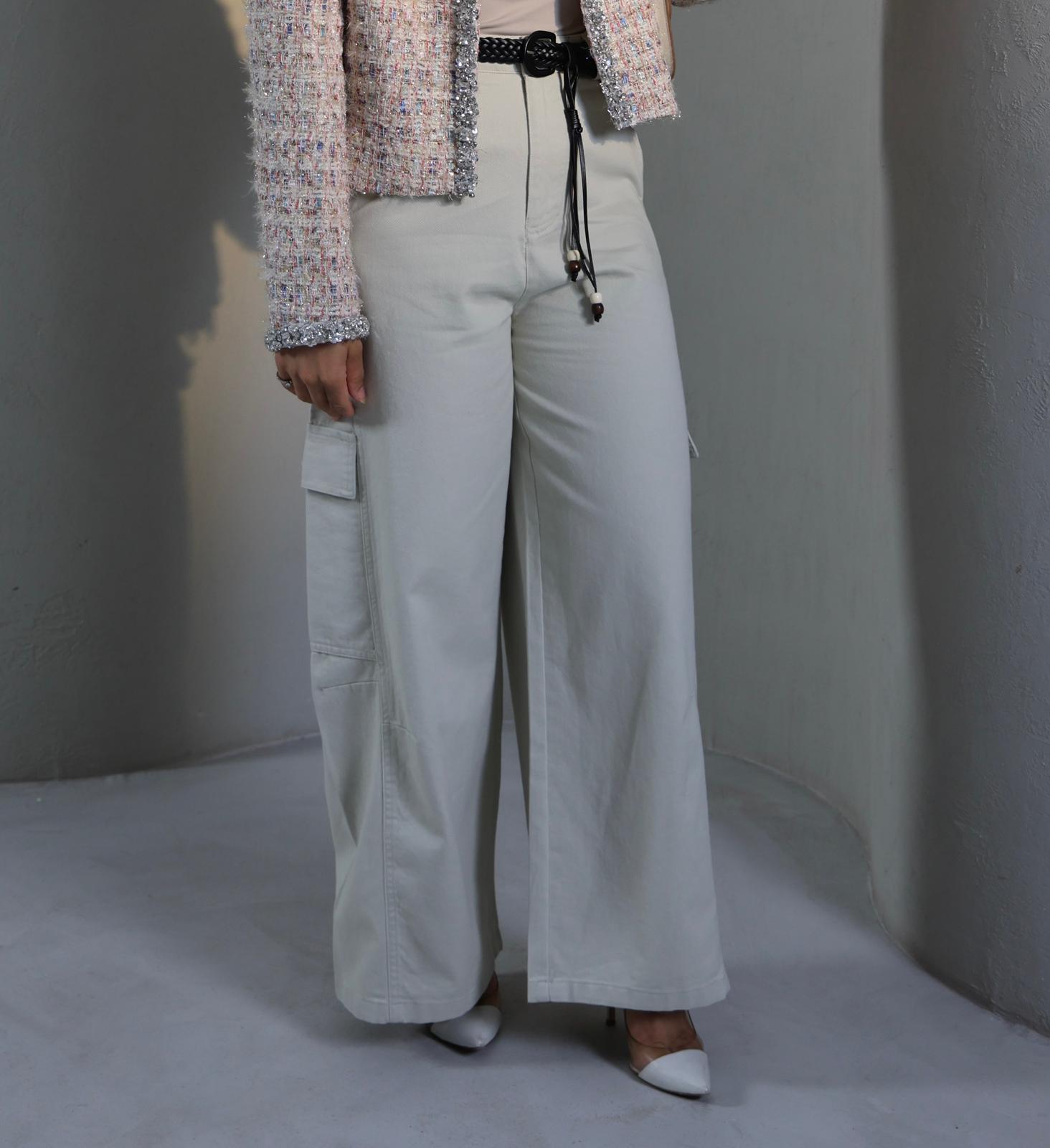 PANTS WITH BLK BELT 1508