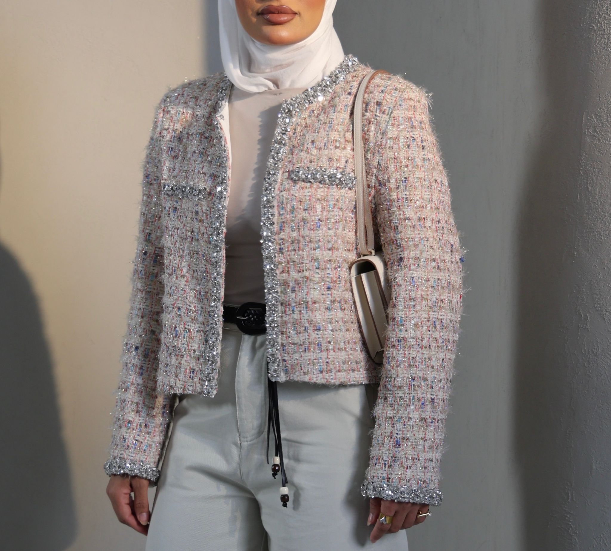 TWEED CYSTAL JACKET 26011