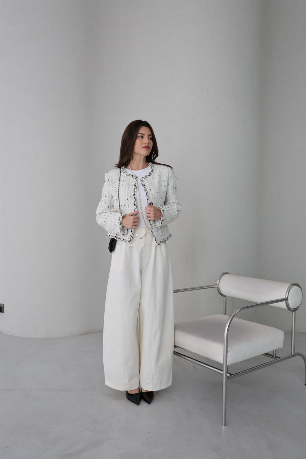 TWEED WHITE JACKET 25925