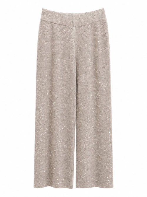 Women's Beige Suit with Silver Sequins – 100021