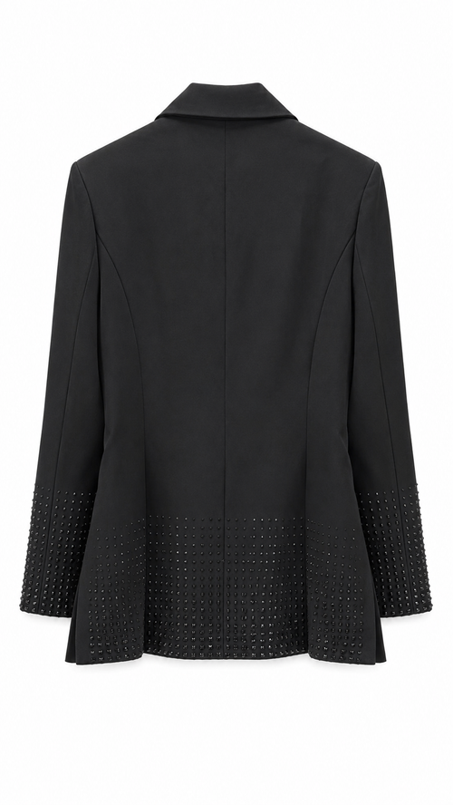 Women's Black Embroidered Blazer