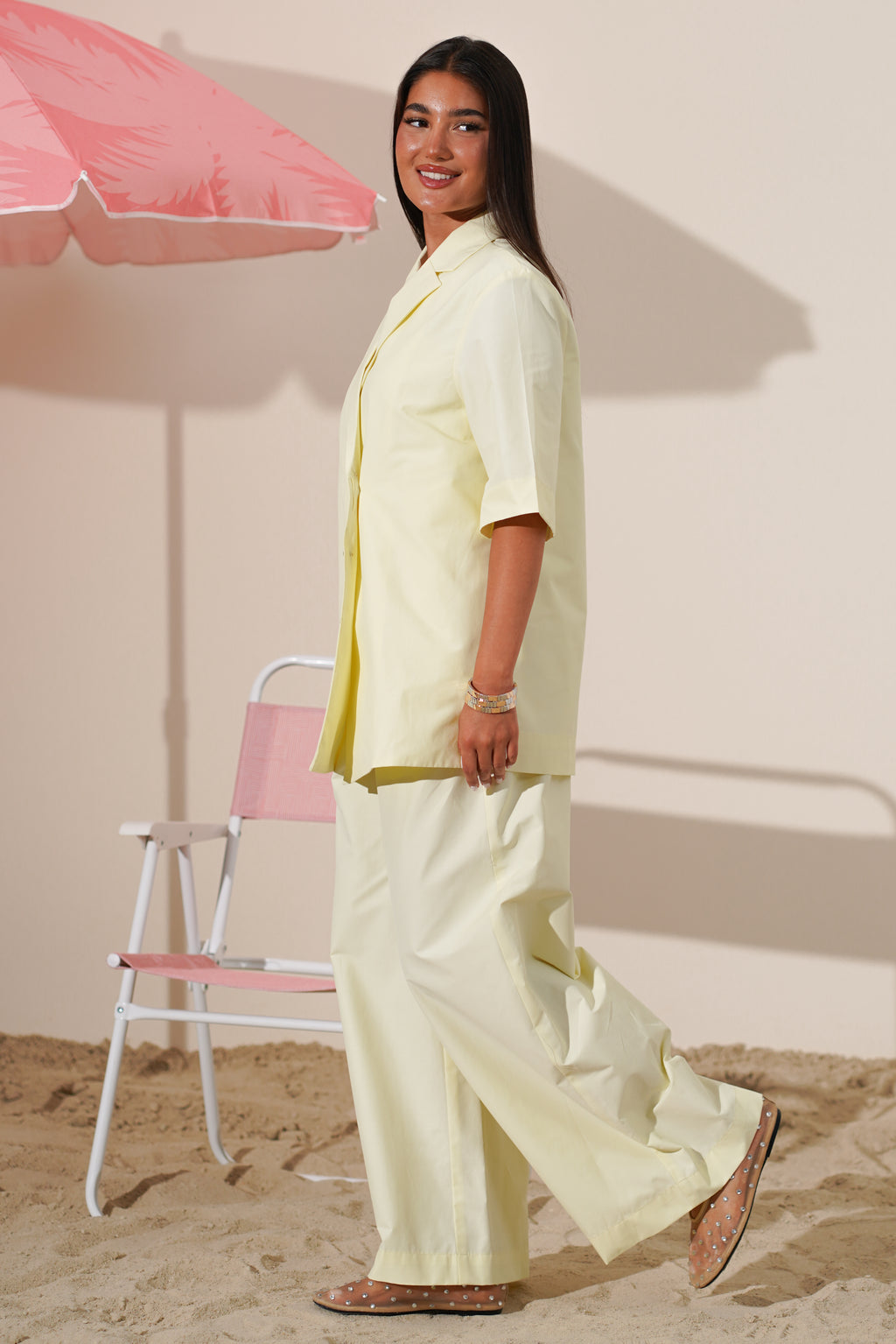 Short-Sleeve Blazer and pants Set