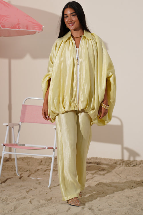 Draped Zip Set Jacket and pants