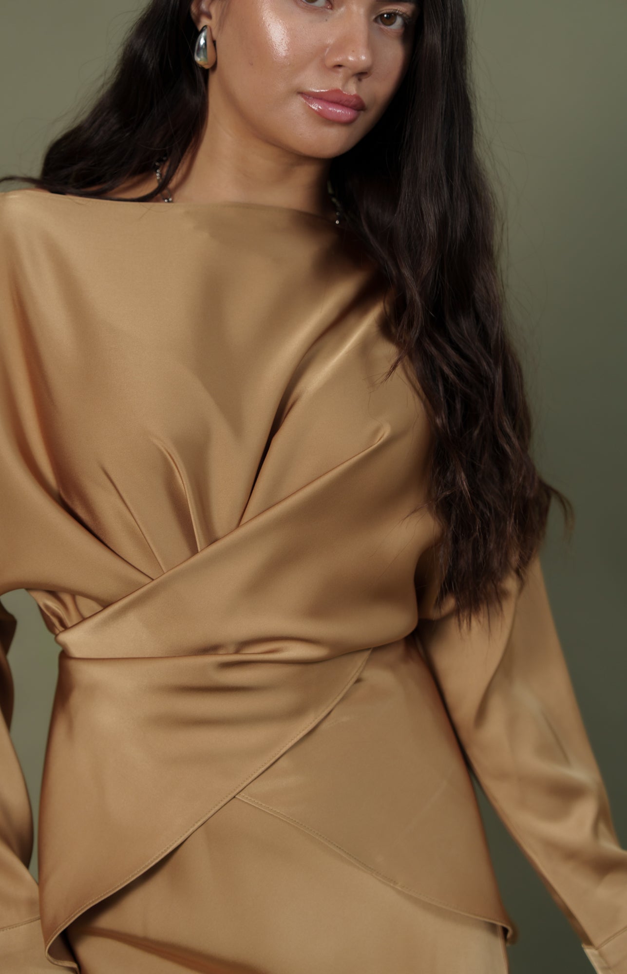 Silk top and skirt