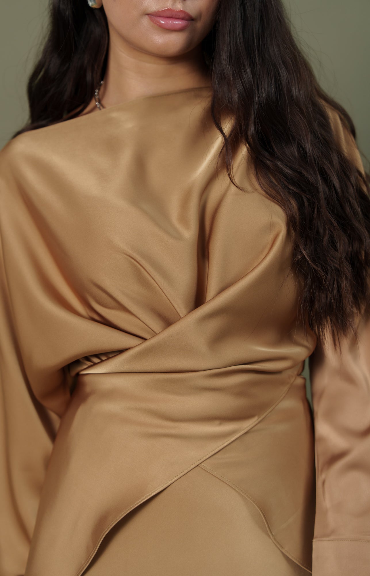 Silk top and skirt