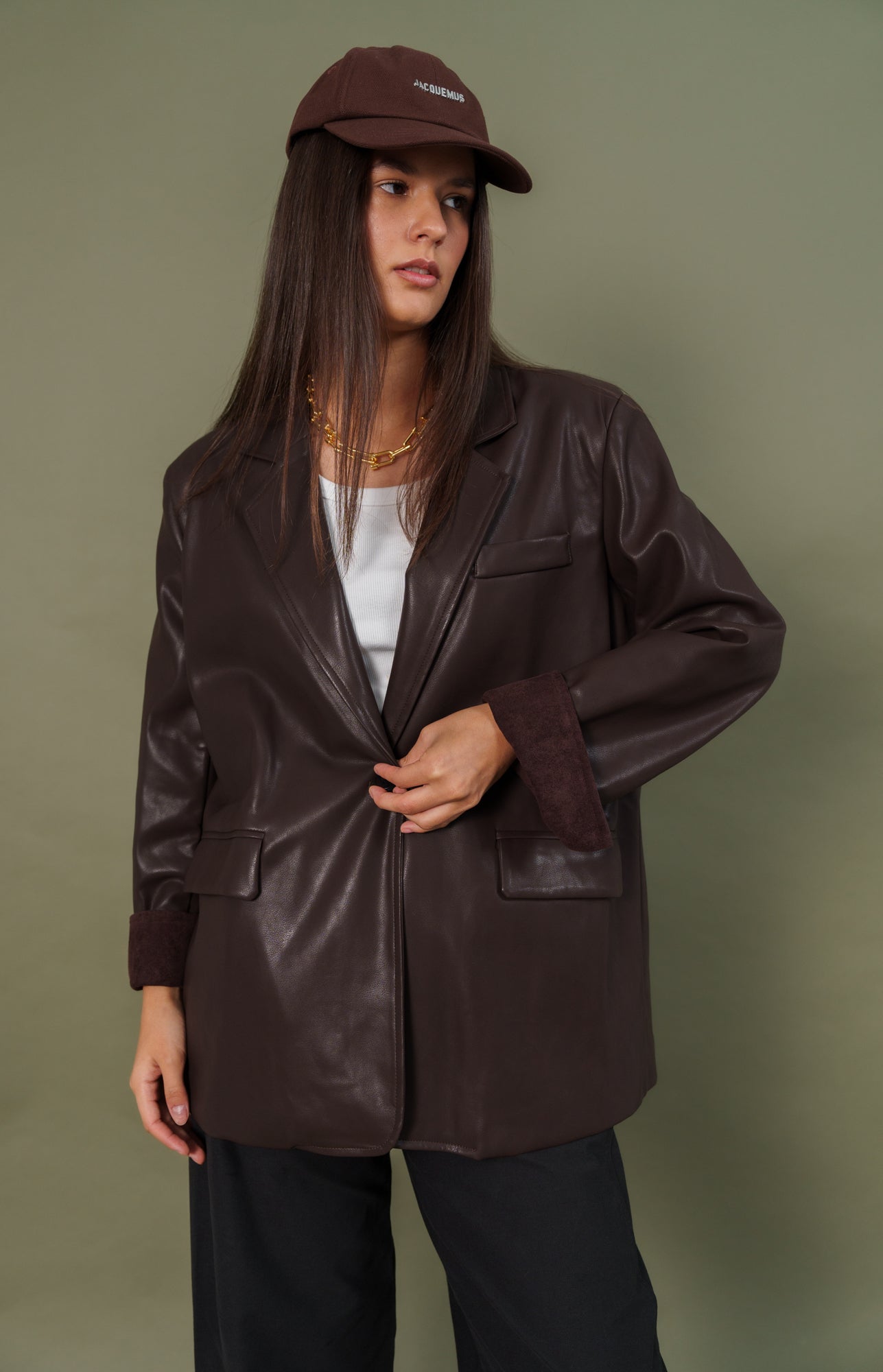 Maroon Leather Jacket