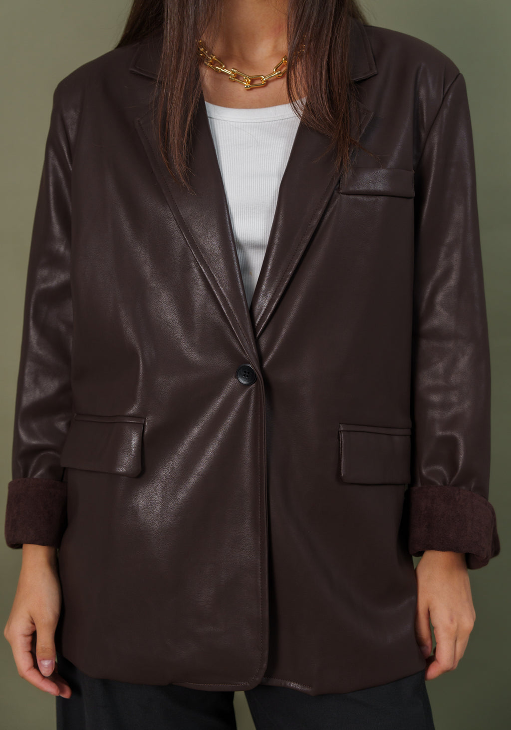 Maroon Leather Jacket
