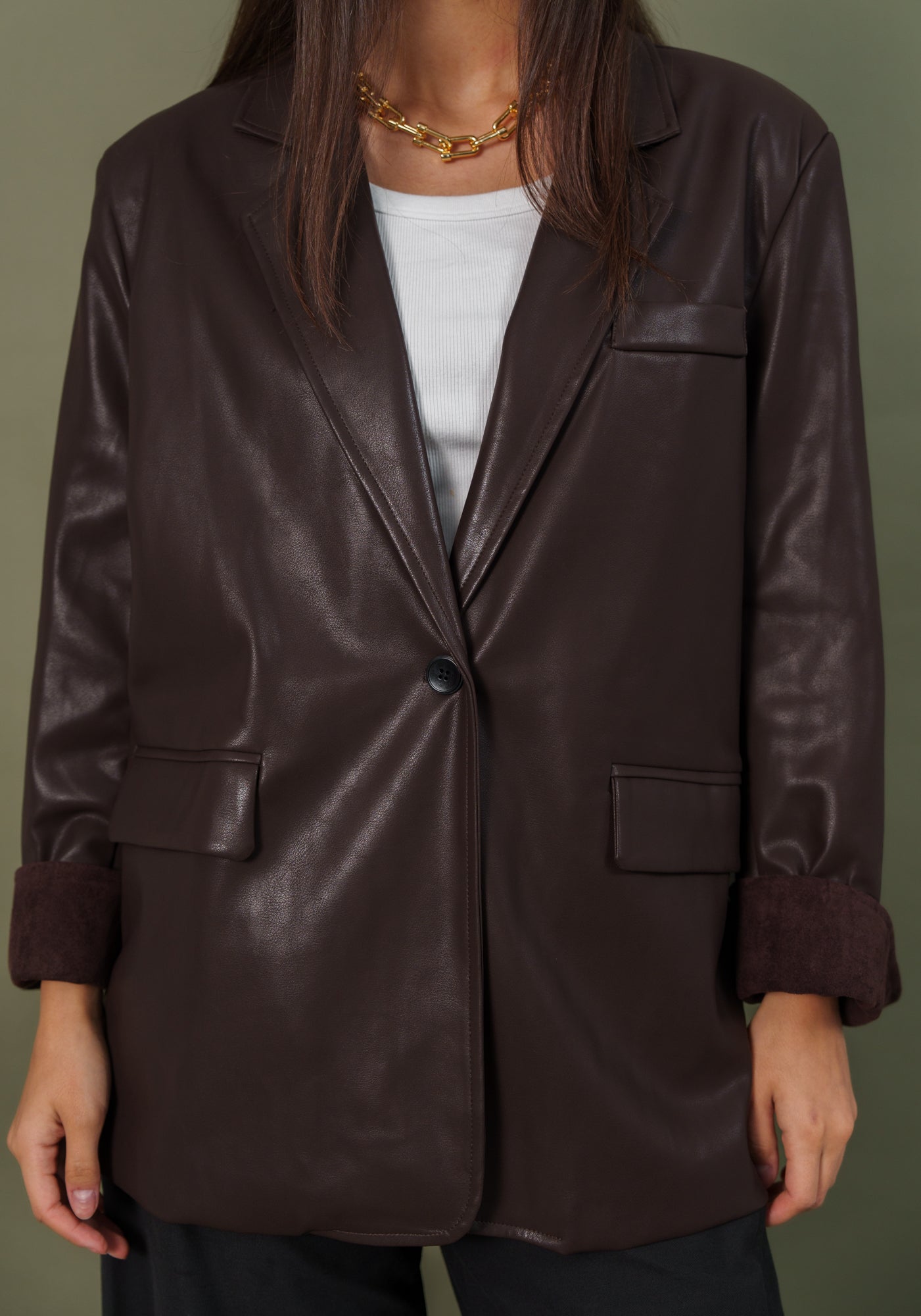Maroon Leather Jacket