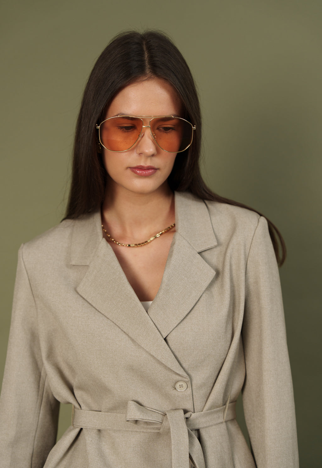 Biege suit Top and pant