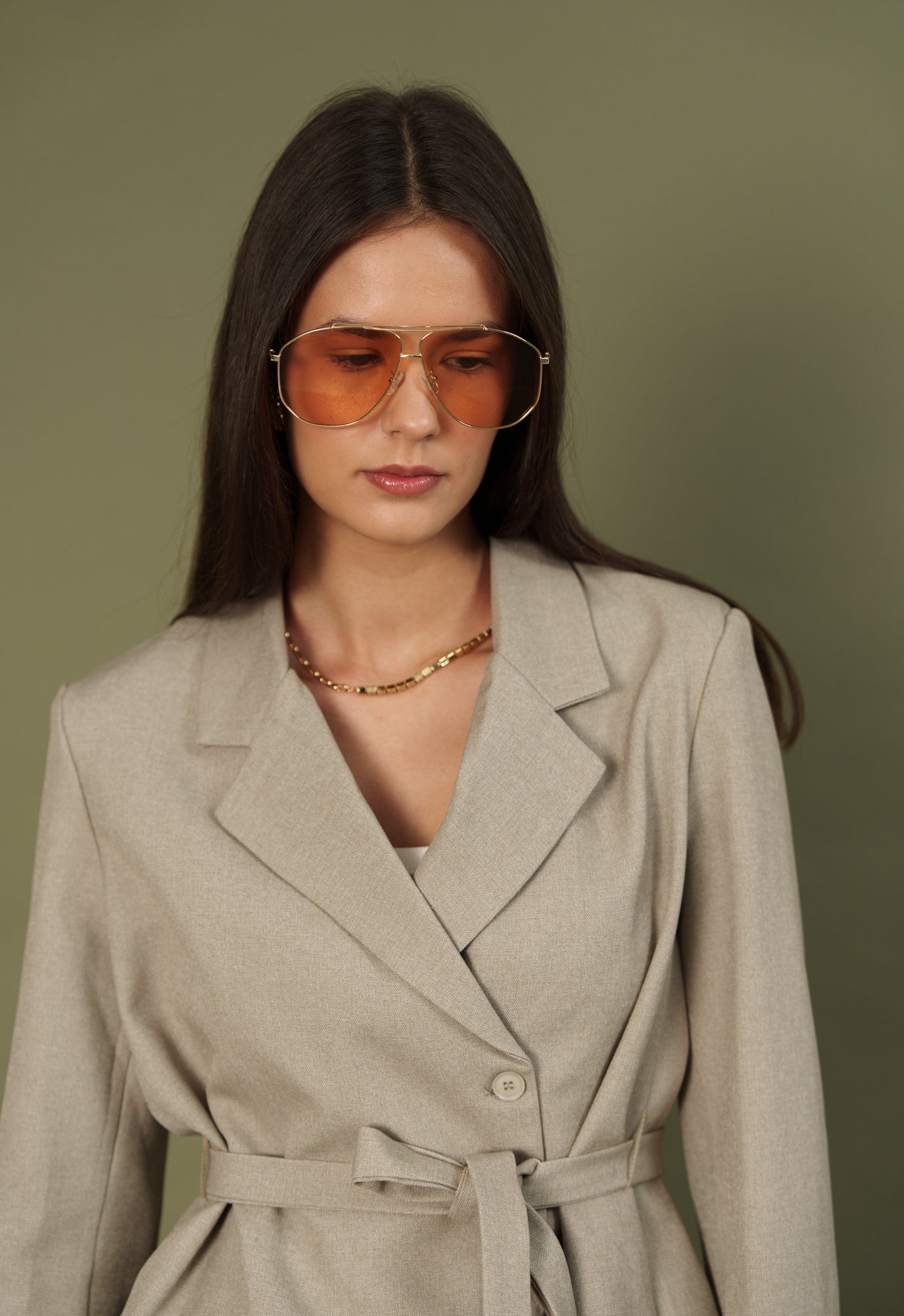 Biege suit Top and pant